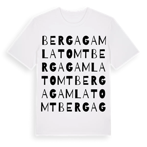Berga gamla tomt ordlek t-shirt – ekologisk bomull t-shirt från Pinshirt