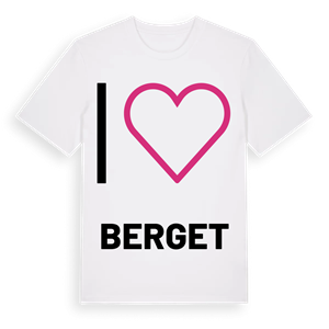 Jag älskar Berget t-shirt stort tryck – ekologisk bomull t-shirt från PinShirt
