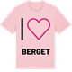 Pink Cotton t-shirt med Jag älskar Berget t-shirt stort tryck