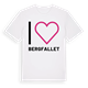 White t-shirt med Jag älskar Bergfallet t-shirt stort tryck