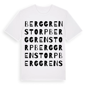 Berggrenstorp ordlek t-shirt – ekologisk bomull t-shirt från Pinshirt