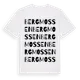 White t-shirt med Bergmossen ordlek t-shirt