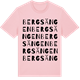 Pink Cotton t-shirt med Bergsängen ordlek t-shirt