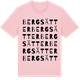 Pink Cotton t-shirt med Bergsätter ordlek t-shirt
