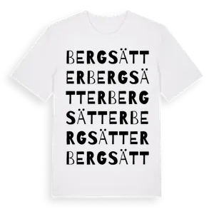 Bergsätter ordlek t-shirt – ekologisk bomull t-shirt från Pinshirt