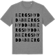 Mid Heather Gray t-shirt med Bergshyddan ordlek t-shirt