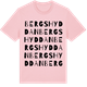 Pink Cotton t-shirt med Bergshyddan ordlek t-shirt