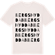 Vintage White t-shirt med Bergshyddan ordlek t-shirt