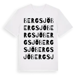 Bergsjö ordlek t-shirt – ekologisk bomull t-shirt från Pinshirt