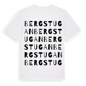 Bergstugan ordlek t-shirt – ekologisk bomull t-shirt från Pinshirt