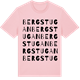 Pink Cotton t-shirt med Bergstugan ordlek t-shirt