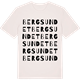 Vintage White t-shirt med Bergsundet ordlek t-shirt