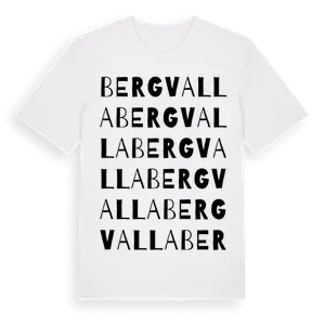 Bergvalla ordlek t-shirt – ekologisk bomull t-shirt från Pinshirt