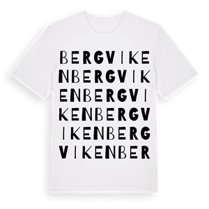 Bergviken ordlek t-shirt – ekologisk bomull t-shirt från Pinshirt