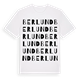 White t-shirt med Berlund ordlek t-shirt
