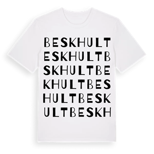 Beskhult ordlek t-shirt – ekologisk bomull t-shirt från Pinshirt