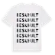 White t-shirt med Beskhult ordlek t-shirt