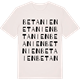 Vintage White t-shirt med Betanien ordlek t-shirt