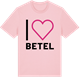 Pink Cotton t-shirt med Jag älskar Betel t-shirt stort tryck