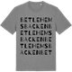Mid Heather Gray t-shirt med Betlehemsbacken ordlek t-shirt