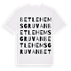 White t-shirt med Betlehemsgruvan ordlek t-shirt
