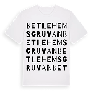 Betlehemsgruvan ordlek t-shirt – ekologisk bomull t-shirt från Pinshirt