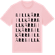 Pink Cotton t-shirt med Billkärr ordlek t-shirt