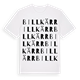 White t-shirt med Billkärr ordlek t-shirt