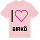 Pink Cotton t-shirt med Jag älskar Birkö t-shirt stort tryck