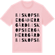 Pink Cotton t-shirt med Biskopsberga herrgård ordlek t-shirt