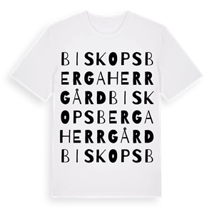 Biskopsberga herrgård ordlek t-shirt – ekologisk bomull t-shirt från Pinshirt