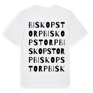 Biskopstorp ordlek t-shirt – ekologisk bomull t-shirt från Pinshirt