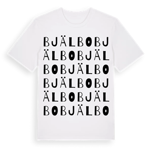 Bjälbo ordlek t-shirt – ekologisk bomull t-shirt från Pinshirt