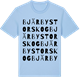 Blue Soul t-shirt med Bjärby storskog ordlek t-shirt