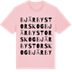Pink Cotton t-shirt med Bjärby storskog ordlek t-shirt