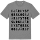 Mid Heather Gray t-shirt med Bjärby storskog ordlek t-shirt