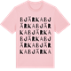 Pink Cotton t-shirt med Bjärka ordlek t-shirt