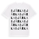 White t-shirt med Bjärka ordlek t-shirt