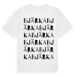 Bjärka ordlek t-shirt – ekologisk bomull t-shirt från Pinshirt