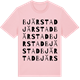 Pink Cotton t-shirt med Bjärstad ordlek t-shirt