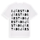 White t-shirt med Bjärstad ordlek t-shirt