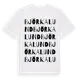 White t-shirt med Björkalund ordlek t-shirt