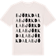 Vintage White t-shirt med Björkdala ordlek t-shirt