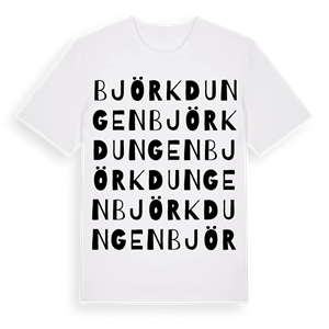 Björkdungen ordlek t-shirt – ekologisk bomull t-shirt från Pinshirt