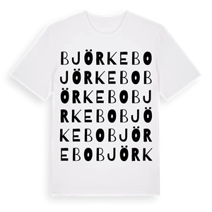 Björkebo ordlek t-shirt – ekologisk bomull t-shirt från PinShirt