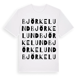 Björkelund ordlek t-shirt – ekologisk bomull t-shirt från PinShirt