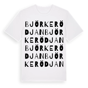 Björkerödjan ordlek t-shirt – ekologisk bomull t-shirt från Pinshirt