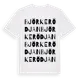 White t-shirt med Björkerödjan ordlek t-shirt