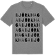 Mid Heather Gray t-shirt med Björkhaga ordlek t-shirt