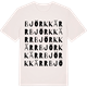 Vintage White t-shirt med Björkkärr ordlek t-shirt